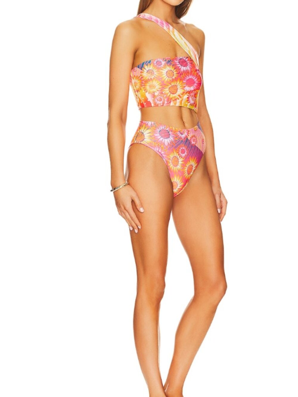 Agua Bendita X Revolve Solaris Shimmer Heather One Piece Swimsuit Size Medium